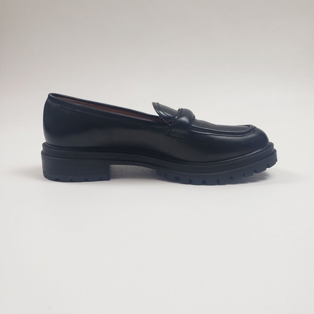 Madewell The Bradley Lugsole Loafer in Leather Women's 9.5M True Black Leather - Picture 13 of 16